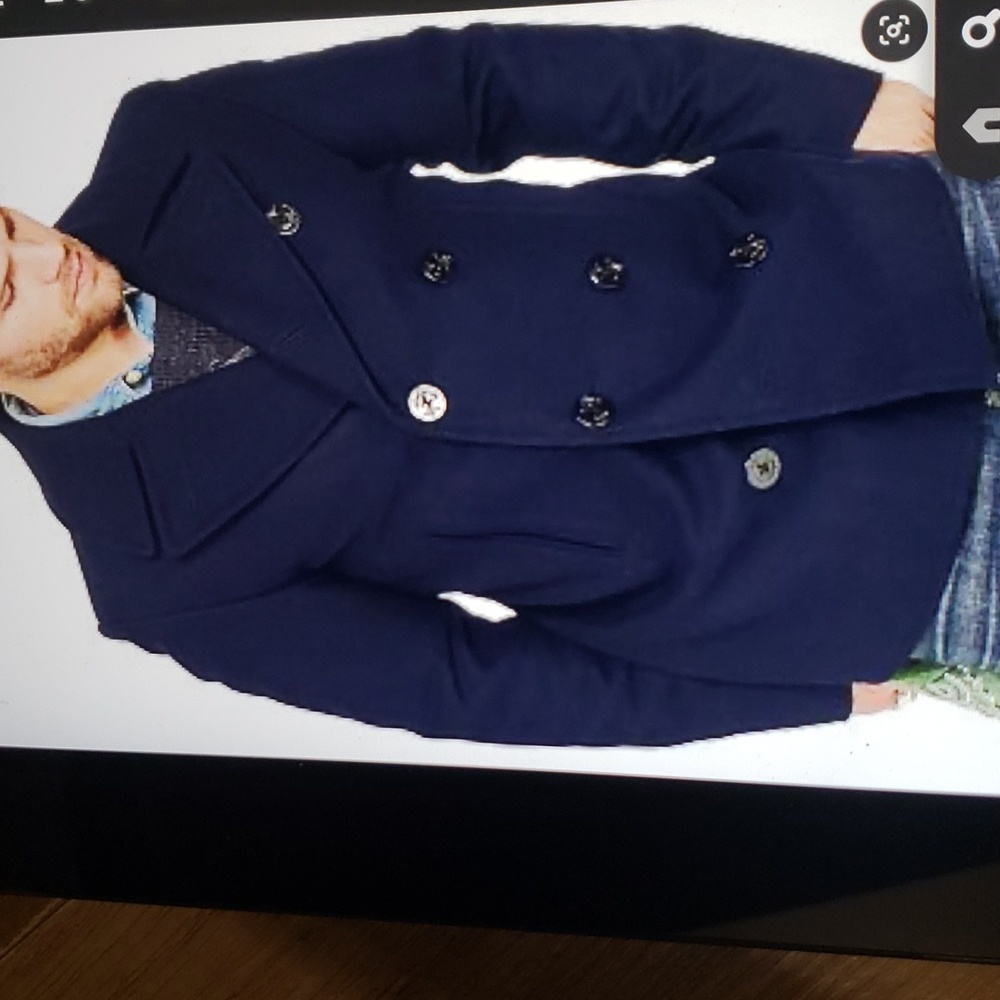 RL POLO JEANS CO WOOL NAVY PEA COAT